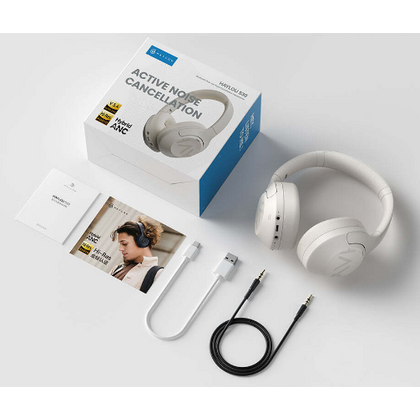Беспроводные наушники Xiaomi Haylou S30 ANC, Bluetooth, jack 3.5 mm, Type-C, микрофон, полноразмерные, белый (Haylou S30 ANC)