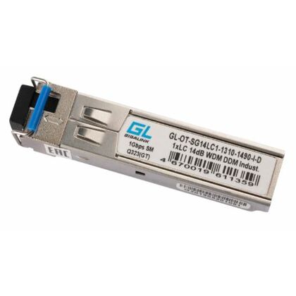 Модуль SFP WDM - 1,25G 20km LC Gigalink TX1310nm с DDM (GL-OT-SG14LC1-1310-1490-I-D)
