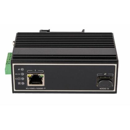 Медиаконвертер индустриальный, UTP-SFP 10/ 100/ 1000 Мбит/ c, без БП (GL-MC-UTPG-SFPG-FI)