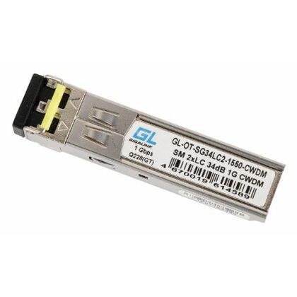 Модуль SFP Двухволоконный CWDM - 1G 120km LCx2, 34dB, Nikomax TX1510nm, DDM (GL-OT-SG34LC2-1550-CWDM)