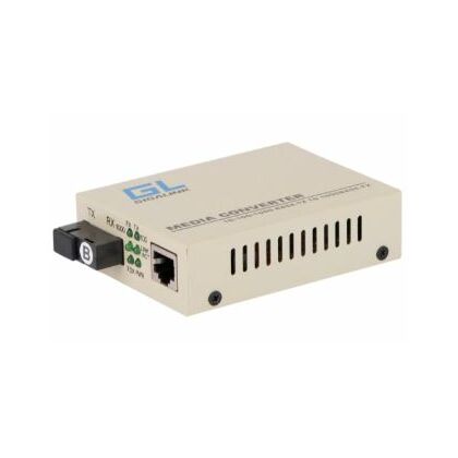Медиаконвертер Nikomax GL-MC-UTPF-SC1G-18SM-1550 (WDM SC 10/ 100/ 1000Mb, 20 Km, ТХ1550, LFP) + БП
