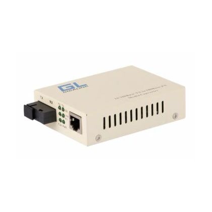 Медиаконвертер Nikomax GL-MC-UTPF-SC1F-18SM-1310 (WDM SC 10/ 100Mb, 20 Km, ТХ1310, LFP) + БП