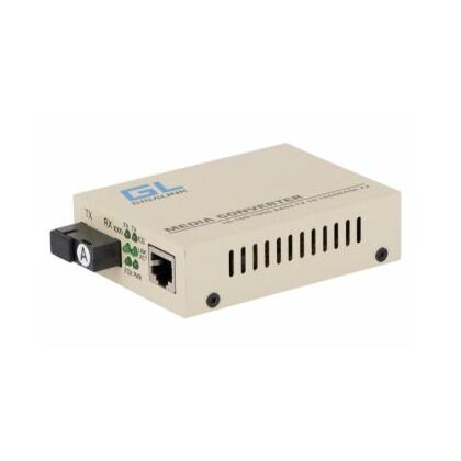Медиаконвертер Nikomax GL-MC-UTPF-SC1G-18SM-1310 (WDM SC 10/ 100/ 1000Mb, 20 Km, ТХ1310, LFP) + БП