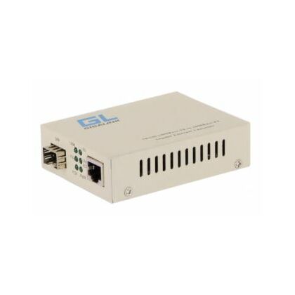 Медиаконвертер Nikomax GL-MC-UTPG-SFPG-F (1x10/ 100/ 1000 Base-TX, пустой разъем для 1xSFP 1000Base-FX, LFP) + БП