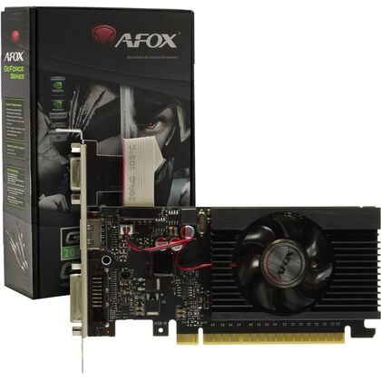 Видеокарта PCI-e: GeForce GT710 Afox (2Gb, GDDR3, 64 bit, 1*DVI, 1*HDMI) AF710-2048D3L5-V3