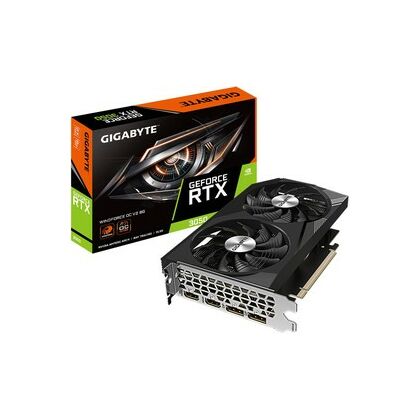 Видеокарта PCI-e: GeForce RTX 3050 Gigabyte (8Gb, GDDR6, 128 bit, 2*HDMI, 2*DP) GV-N3050WF2OCV2-8GD