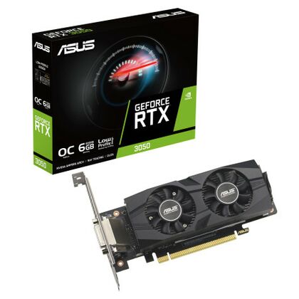 Видеокарта Asus RTX3050-O6G-LP-BRK 6 Гб GDDR6 96 бит 1 x HDMI 2.1; 1 x DisplayPort 1.4a, 1 x DVI-D 90YV0KQ0-M0NA00