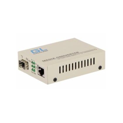 Медиаконвертер Nikomax GL-MC-UTPG-SFPG-F.r2 (1x10/ 100/ 1000 Base-TX, пустой разъем для 1xSFP 1000Base-FX) + БП