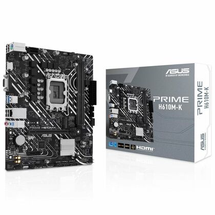Материнская плата Asus PRIME H610M-K [H610, 2*DDR5, 1*PCIEx16,1*PCI E x1 4*Sata3, M.2, 2*USB3,4*USB 2.0 D-SUB HDMI,,PS/ 2, microATX]
