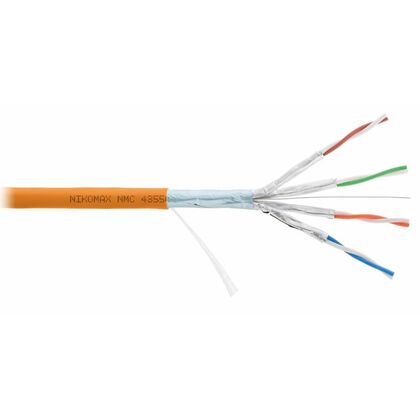 Кабель Cu F/ FTP, Внутренний, 4x2x0.56, бухта 500м., Cat6a, Nikomax нг(А)-HF (NMC 4355C-OR)