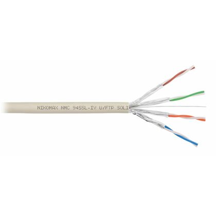 Кабель Cu U/ FTP, Внутренний, 4x2x0.58, бухта 500м., Cat6a, Nikomax нг(А)-LSLTx (NMC 9455L-IY)