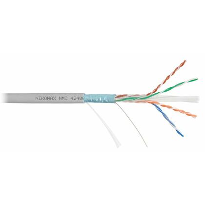 Кабель Cu FTP, Внутренний, 4x2x0.55, бухта 305м., Cat6, Nikomax нг(А)-HF (NMC 4240C-WT)