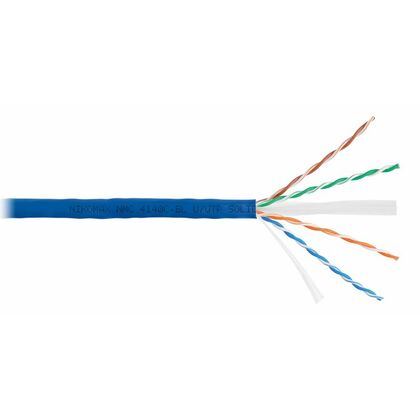 Кабель Cu U/ FTP, Внутренний, 4x2x0.55, бухта 305м., Cat6a, Nikomax нг(А)-HF (NMC 4140C-BL)