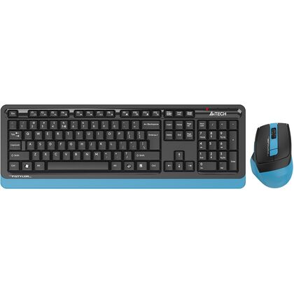 Клавиатура + мышь A4Tech Fstyler FG1035 клав:черный/ синий мышь:черный/ синий USB беспроводная Multimedia (FG1035 NAVY BLUE)