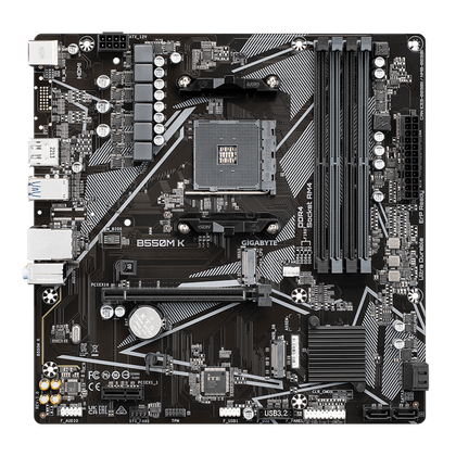 Материнская плата  sAM4: B550M-K [AMD B550, 4*DDR4, 2*PCIEx16, 1*PCIEx1, 4*Sata3,M.2,4*USB 2.0, 4 порта*USB3, DisplayPort,HDMI,PS/ 2, microATX]