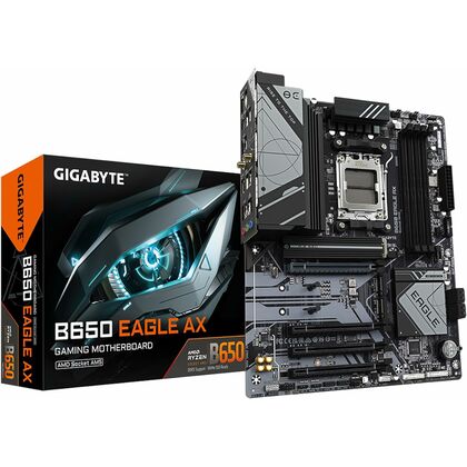 Материнская плата Gigabyte sAM5: B650 EAGLE [AMD B650,3*PCI Ex16,1*PCI Ex4,1*PCI Ex8,4*DDR5, 4*Sata3, 6*M.2, 6*USB2.0,3*USB 3.2, DisplayPort,HDMI,ATX]