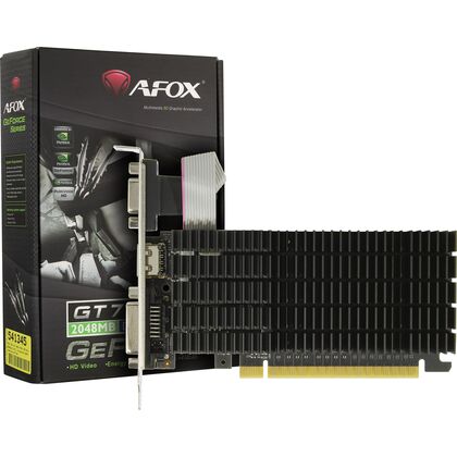 Видеокарта AFOX NVIDIA GeForce GT710 2Гб DDR3 64 бит 1хDVI 1хHDMI 1хVGA