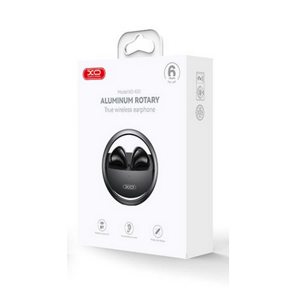 TWS наушники -XO- X31 Gyro Zinc, вкладыши, микрофон,алюминиевый корпус черный (6920680849147)