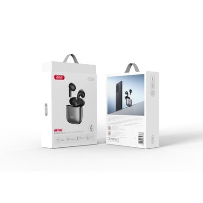 TWS наушники -XO- X28 Zinc, вкладыши, микрофон,алюминиевый корпус серый (6920680848768)