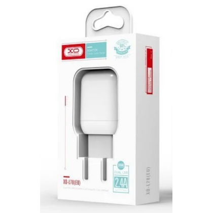 СЗУ -XO- 2.4А 2xUSB (L78, белый)