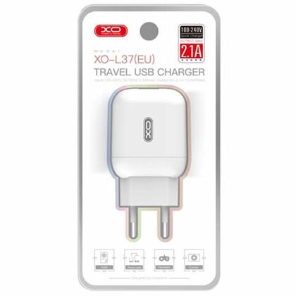 СЗУ -XO- 2.1A 1xUSB (L37, белый)