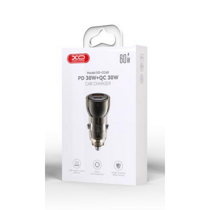 АЗУ -XO- PD30W QC3.0 3А 1xUSB 1xType-C (CC60, черный)