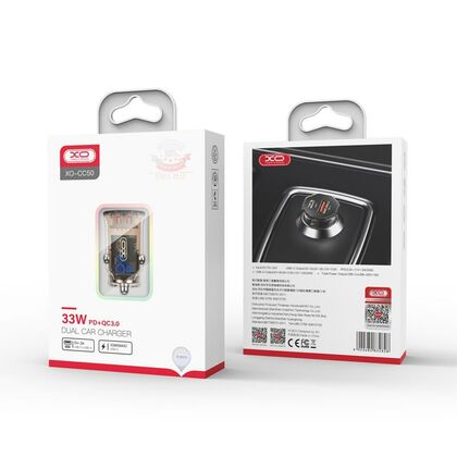 АЗУ -XO- QC3.0 2.4А 1xUSB 1xType-C (CC50, коричневый)