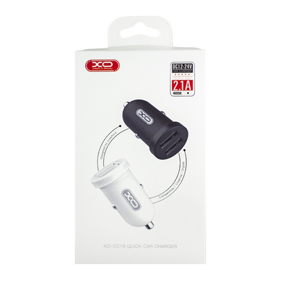 АЗУ -XO- 2.1A 2xUSB (CC18, белый)