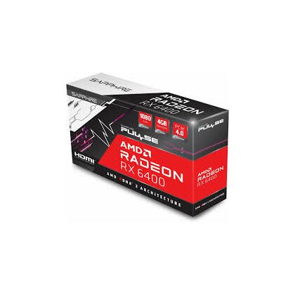 Видеокарта Sapphire Pulse PCI-E AMD Radeon RX 6400 4 ГБ 64 бит  GDDR6 DisplayPort, HDMI