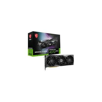 Видеокарта PCIe: GeForce RTX 4070 SUPER  GAMING X SLIM MSI (12Гб, GDDR6X, 192 бит, 3 x DisplayPort, HDMI)