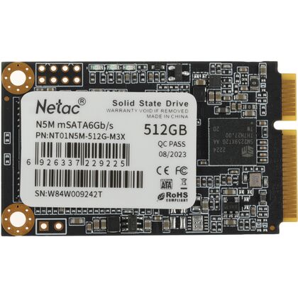 Твердотельный накопитель SSD Netac SATA-III 512GB NT01N5M-512G-M3X N5M mSATA