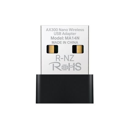 Адаптер Wi-Fi: MERCUSYS MA14N (USB 2.0, 2,4 ГГц до 300 Мбит/ с) 1х USB 2.0