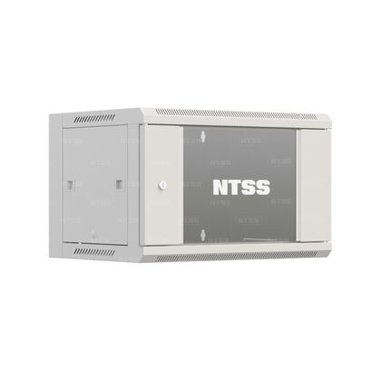 Шкаф настенный телекоммуникационный 19" 06U, Ш550*В370*Г600, передняя дверь - стекло, серый (NTSS-W6U6060GS-2)
