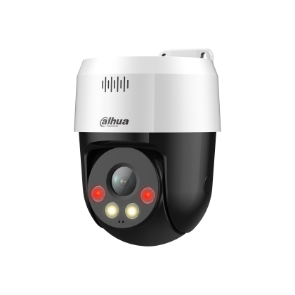 Видеокамера IP 3 Mp уличная Dahua купольная, f: 4.0 мм, 2304*1296, ИК: 30 м, LED:30 м, карта до 256 Gb, микрофон, поворотная (DH-SD2A300NB-GNY-A-PV)