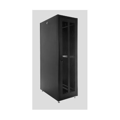 Шкаф напольный телекоммуникационный 19" 42U, Ш600*В1987*Г1000, передняя дверь - перфорация, черный (ШТК-Э-42.6.10-44АА-9005)