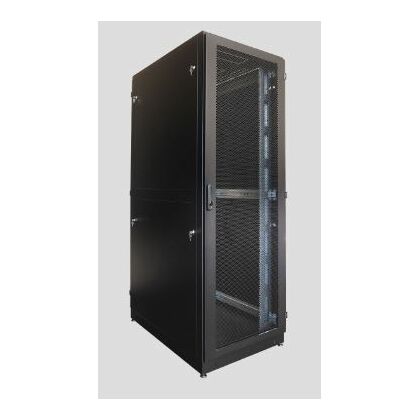 Шкаф напольный телекоммуникационный 19" 42U, Ш800*В2020*Г1050, передняя дверь - перфорация, серый (ШТК-М-42.8.10-48АА-9005)