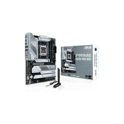 Материнская плата Asus sAM5: PRIME X670E-PRO WIFI [AMD X670, 4xDDR5, 2xPCI-Ex16, 4хSATA3, 4xM.2, 10x USB3, DP, HDMI,  Standard-ATX]