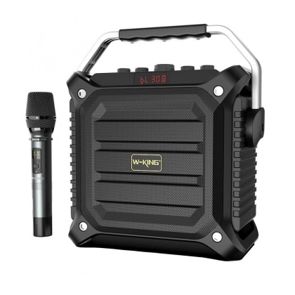 Портативная колонка W-KING K3H 100W, с микрофоном, черный, BT, miniJack 3.5, USB, (K3H)