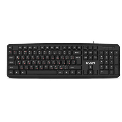 Клавиатура Sven KB-S230, проводная, классическая, USB, черный, кабель 2,0 м (SV-018399)