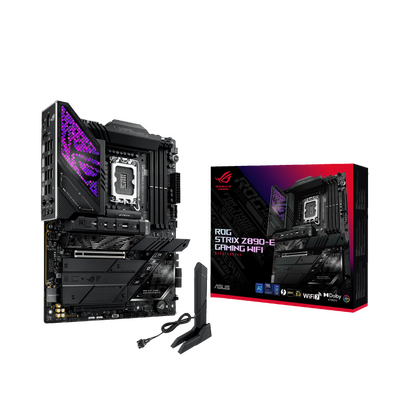 Материнская плата Asus LGA 1851:ROG STRIX Z890-E GAMING WIFI [Z890,4*DDR5,1*PCI Ex16,4*SATA3,7*M.2,USB 3.2,HDMI,DisplayPort,ATX]