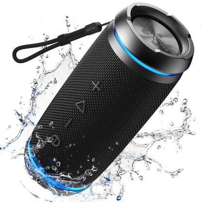 Портативная колонка W-KING BT226 30W, черный, Защита от влаги IPX6, BT, miniJack 3.5, Пластик, (BT226)