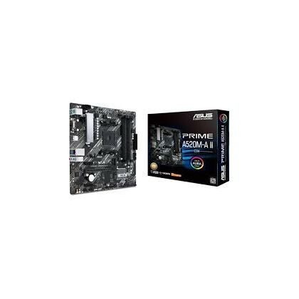 Материнская плата Asus sAM4: PRIME A520M-A II/ CSM [AMD A520, 4*DDR4, 1*PCIEx16, 4*Sata3, 1*M.2, 4хUSB3, 2xUSB 2, D-Sub, DisplayPort, HDMI, Micro-ATX]