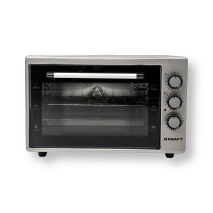 Мини печь Kraft KF-MO 3200 GR серебристый (1500 Вт, объем - 32 л, управление: механическое)