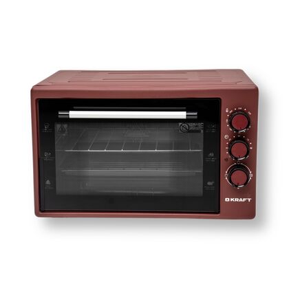 Мини печь Kraft KF-MO 3200 R красный (1500 Вт, объем - 32 л, управление: механическое)