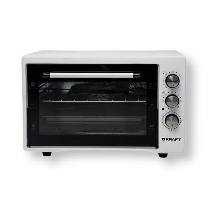 Мини печь Kraft KF-MO 3801 W (белый) (1500 Вт, объем - 38 л, управление: механическое)