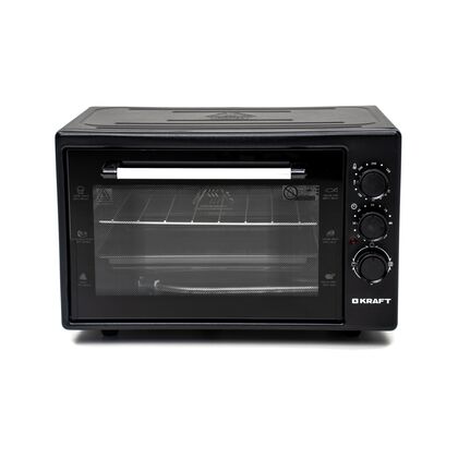 Мини-печь соло Kraft KF-MO 4500 BL черный (1500 Вт, объем - 45 л, управление: механическое)