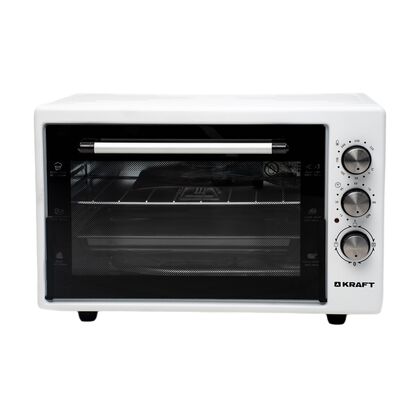 Мини-печь соло Kraft KF-MO 4500 W белый (1500 Вт, объем - 45 л, управление: механическое)