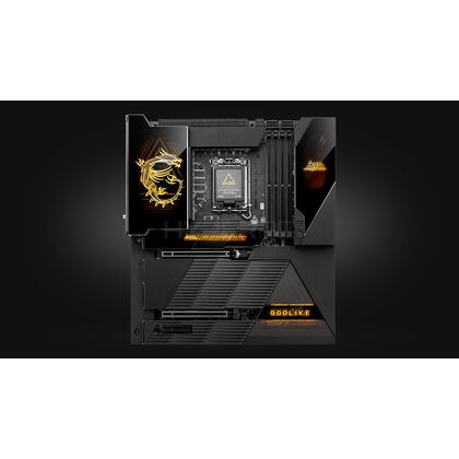 Материнская плата Msi LGA 1851:MEG Z890 GODLIKE [Z890, 4хDDR5, 2хPCI Ex16, 4хSATA3, 6хM.2, 4хUSB2, 14хUSB 3, USB Type-C, E-ATX]