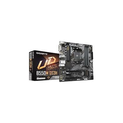Материнская плата Gigabyte sAM4: B550M DS3H 1.5  [AMD B550, 4хDDR4, 2хPCIEx16, 1хPCIEx1, 4хSata3, 4хUSB3, 4хUSB2, 2хM.2, DVI, HDMI, DP,  microATX]