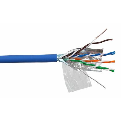 Кабель Cu FTP, Внутренний, 4x2x0.51, бухта 305м., Cat5e, LSZH, Lanmaster (LAN-5EFTP-LSZH-BL)